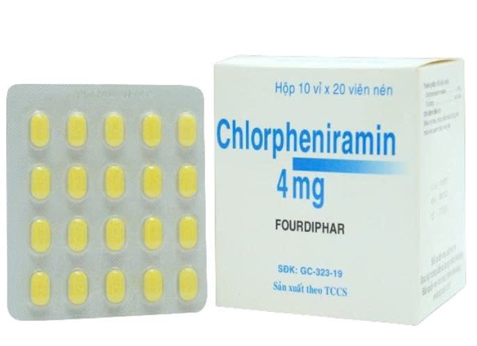 CHLORPHENIRAMIN 4mg (Nén Vàng, H/200v)